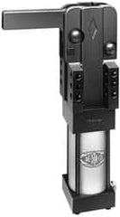 De-Sta-Co - 3,000 Lb Inner Hold Capacity, Vert Mount, Air Power Hold-Down Toggle Clamp - 3/8 NPT Port, 90° Bar Opening, 287.27mm Height Under Bar - Americas Industrial Supply