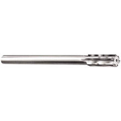 Made in USA - 0.4355" Carbide-Tipped 6 Flute Dowel Pin Chucking Reamer - Americas Industrial Supply