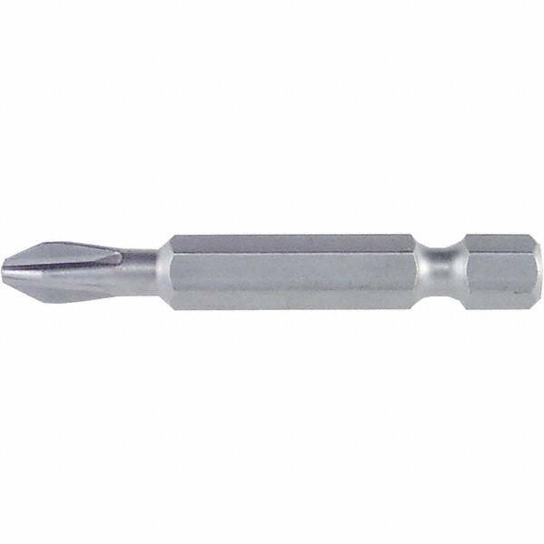 Wiha - #2 Power Bit - 1/4" Drive, 2-3/4" OAL - Americas Industrial Supply