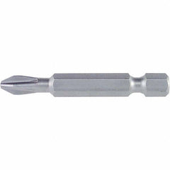 Wiha - #2 Power Bit - 1/4" Drive, 2-3/4" OAL - Americas Industrial Supply