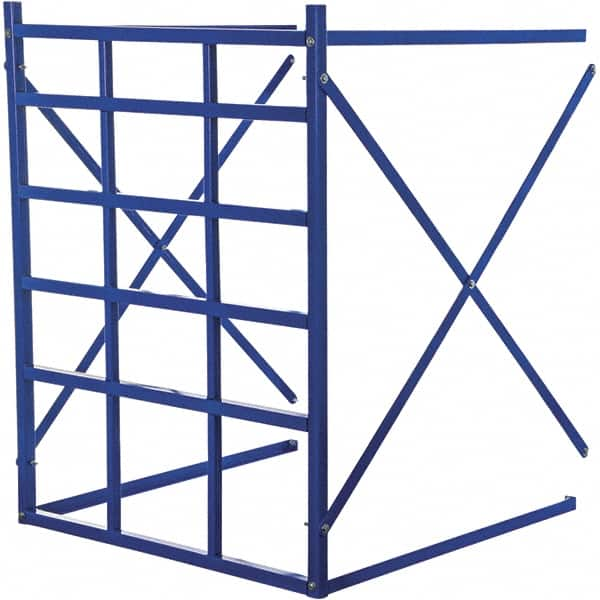 Vestil - 48" Wide, 60" High, Open Shelving Long Bar Pigeon Hole Add-On Unit - Steel, 48" Deep, Use with Vestil Long Bar Pigeon Hole Rack - Americas Industrial Supply