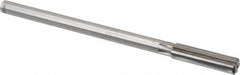 Made in USA - 7/16" Carbide-Tipped 6 Flute Chucking Reamer - Straight Flute, 9/16" Straight Shank, 1-3/4" Flute Length, 7" OAL - Americas Industrial Supply