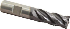 Guhring - 3/4" Diam, Coarse Pitch, 1-1/2" LOC, 4 Flute Solid Carbide Roughing Square End Mill - Nano-A Finish, 4" OAL, 3/4" Shank Diam, Single End, Centercutting - Americas Industrial Supply