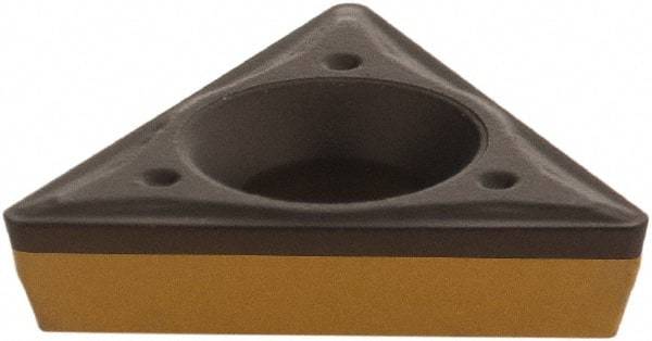 Iscar - TPMT2-1 Grade IC8150 Carbide Turning Insert - TiCN/Al2O3/TiCN/TiN Finish, 60° Triangle, 1/4" Inscr Circle, 3/32" Thick, 1/64" Corner Radius - Americas Industrial Supply