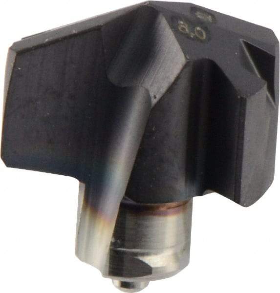 Iscar - Series ICM, 8mm Diam Grade IC908 140° Replaceable Drill Tip - Carbide, TiAlN Finish, 8 Seat Size - Americas Industrial Supply