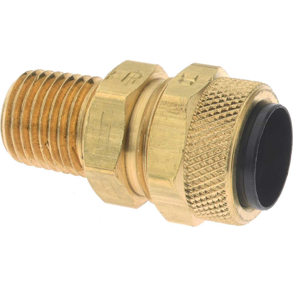 Parker - 1/2" Tube OD x 1/4 Thread Acetal Copolymer Compression Tube Connector - Americas Industrial Supply