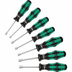Wera - 13mm Hollow Shaft Nutdriver - Cushion Grip Handle, 202mm OAL - Americas Industrial Supply