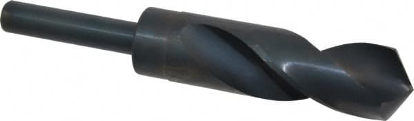 Chicago-Latrobe - 1-1/16" Drill, 118° Point, High Speed Steel Silver Deming & Reduced Shank Drill Bit - Oxide Finish, 6" OAL, Straight Shank, 3-1/8" Flute Length, Right Hand Cut, Standard Point, Spiral Flute, Regular Spiral - Americas Industrial Supply
