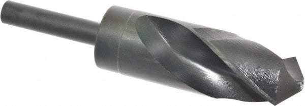 Chicago-Latrobe - 1-23/64" Drill, 118° Point, High Speed Steel Silver Deming & Reduced Shank Drill Bit - Oxide Finish, 6" OAL, Straight Shank, 3-1/8" Flute Length, Right Hand Cut, Standard Point, Spiral Flute, Regular Spiral - Americas Industrial Supply
