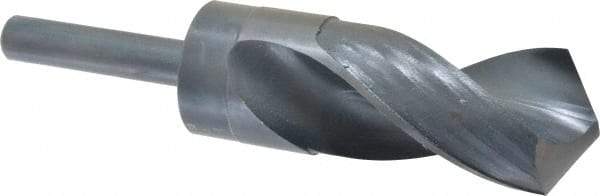 Chicago-Latrobe - 1-7/16" Drill, 118° Point, High Speed Steel Silver Deming & Reduced Shank Drill Bit - Oxide Finish, 6" OAL, Straight Shank, 3-1/8" Flute Length, Right Hand Cut, Standard Point, Spiral Flute, Regular Spiral - Americas Industrial Supply