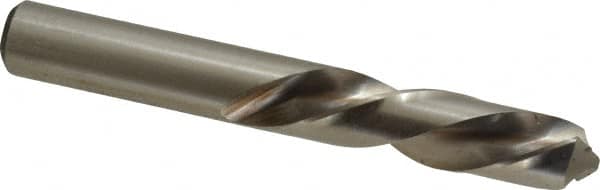 Chicago-Latrobe - 1/2" 118° Spiral Flute High Speed Steel Screw Machine Drill Bit - Bright Finish, Left Hand Cut, 2-1/4" Flute Length, 3-3/4" OAL, Standard Point, Straight Shank - Americas Industrial Supply