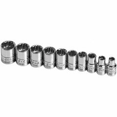 SK - 1/4" Drive Standard Socket Set - 5 to 14mm, Metric Measurement Standard - Americas Industrial Supply