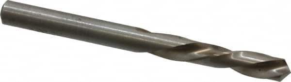 Chicago-Latrobe - #3 118° Spiral Flute High Speed Steel Screw Machine Drill Bit - Bright Finish, Left Hand Cut, 1-1/4" Flute Length, 2-3/8" OAL, Standard Point, Straight Shank - Americas Industrial Supply