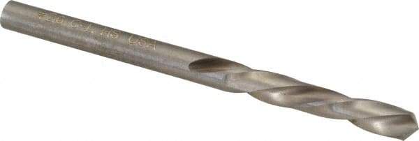 Chicago-Latrobe - #26 118° Spiral Flute High Speed Steel Screw Machine Drill Bit - Bright Finish, Left Hand Cut, 1" Flute Length, 2-1/16" OAL, Standard Point, Straight Shank - Americas Industrial Supply