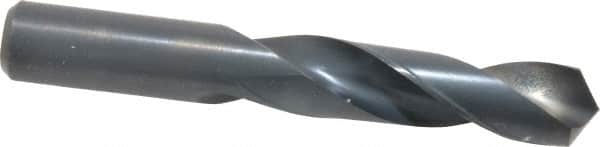 Chicago-Latrobe - 41/64" 118° Spiral Flute High Speed Steel Screw Machine Drill Bit - Oxide Finish, Right Hand Cut, 2-7/8" Flute Length, 4-1/2" OAL, Standard Point, Straight Shank - Americas Industrial Supply