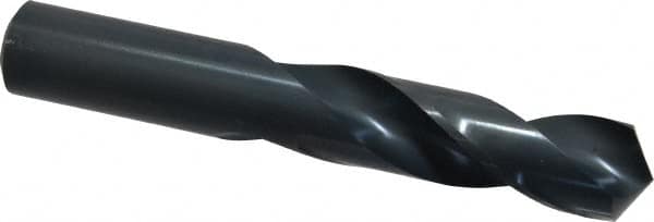 Chicago-Latrobe - 13/16" 118° Spiral Flute High Speed Steel Screw Machine Drill Bit - Oxide Finish, Right Hand Cut, 3-3/8" Flute Length, 5-1/4" OAL, Standard Point, Straight Shank - Americas Industrial Supply