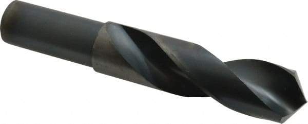 Chicago-Latrobe - 1-1/8" 118° Spiral Flute High Speed Steel Screw Machine Drill Bit - Oxide Finish, Right Hand Cut, 4" Flute Length, 6-3/8" OAL, Standard Point, Straight Shank - Americas Industrial Supply