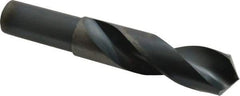 Chicago-Latrobe - 1-1/8" 118° Spiral Flute High Speed Steel Screw Machine Drill Bit - Oxide Finish, Right Hand Cut, 4" Flute Length, 6-3/8" OAL, Standard Point, Straight Shank - Americas Industrial Supply