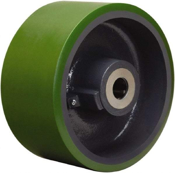 Hamilton - 10 Inch Diameter x 5 Inch Wide, Polyurethane on Cast Iron Caster Wheel - 5,000 Lb. Capacity, 5-1/4 Inch Hub Length, 1-1/4 Inch Axle Diameter, Straight Roller Bearing - Americas Industrial Supply
