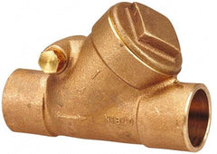 NIBCO - 1/2" Bronze Check Valve - Y-Pattern, Soldered x Soldered, 300 WOG - Americas Industrial Supply