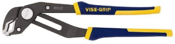 Irwin - 12" OAL, 2-3/4" Max Capacity, 19 Position Tongue & Groove Pliers - Standard V-Jaws, Standard Head, ProTouch Handles - Americas Industrial Supply