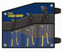 Irwin - 3 Piece GrooveLock Plier Set - Comes in Tool Roll - Americas Industrial Supply