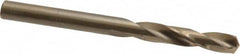 Chicago-Latrobe - #13 135° Spiral Flute Cobalt Screw Machine Drill Bit - Oxide/Gold Finish, Right Hand Cut, 1-1/8" Flute Length, 2-3/16" OAL, Split Point, Straight Shank - Americas Industrial Supply