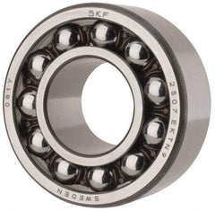 SKF - 35mm Bore Diam, 80mm OD, Open Self Aligning Radial Ball Bearing - 31mm Wide, 2 Rows, Round Bore, 2,520 Lb Static Capacity, 8,930 Lb Dynamic Capacity - Americas Industrial Supply