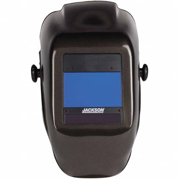Jackson Safety - 4-1/2" Window Width x 5-1/4" Window Height, 9 to 13 Shade Auto-Darkening Lens, Fixed Front Welding Helmet - Black Thermoplastic - Americas Industrial Supply