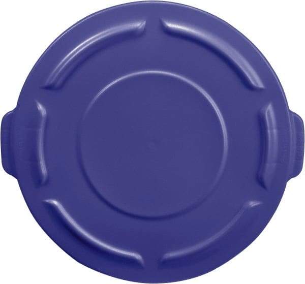 Rubbermaid - Round Lid for Use with 55 Gal Round Trash Cans - Blue, For Brute Trash Cans - Americas Industrial Supply