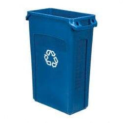 Rubbermaid - 23 Gal Blue Rectangle Recycling Container - 30" High x 22" Long x 11" Wide - Americas Industrial Supply