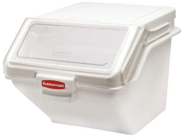 Rubbermaid - Rectangular, White Polyethylene Food Bin - 23-1/2" High x 16.9" Wide x 19.2" Long - Americas Industrial Supply