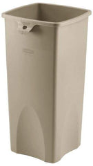 Rubbermaid - 23 Gal Beige Square Trash Can - Polyethylene, 30.9" High x 16-1/2" Long x 15-1/2" Wide - Americas Industrial Supply