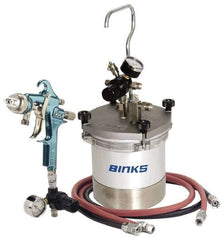 Binks - High Volume/Low Pressure Paint Spray Gun - 2 Qt Capacity, 10 Max psi, 12 Max CFM, For High Solids, Industrial Automotive, Waterborne - Americas Industrial Supply