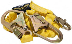 DBI/SALA - 6' Long, 2 Leg Locking Snap Hook Harness Shock Absorbing Lanyard - 1" Diam, Polyester Webbing, Steel Locking Rebar Hook Anchorage Connection - Americas Industrial Supply