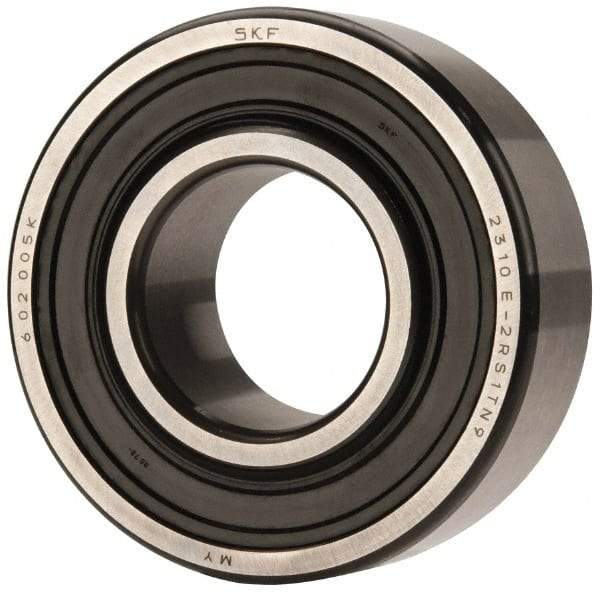 SKF - 50mm Bore Diam, 110mm OD, Double Seal Self Aligning Radial Ball Bearing - 40mm Wide, 2 Rows, Round Bore, 4,500 Lb Static Capacity, 14,300 Lb Dynamic Capacity - Americas Industrial Supply