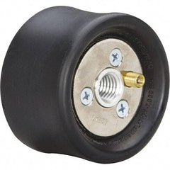 Dynabrade - 5" Wheel OD, 3-1/2" Wheel Width, 3,500 RPM, Composite, Pneumatic Wheel with Hub - 15-1/2" Long x 3-1/2" Wide, 5/8" Wheel Arbor Hole - Americas Industrial Supply