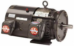 US Motors - 1.5 hp, TEFC Enclosure, No Thermal Protection, 3,505 RPM, 230/460 Volt, 60 Hz, Three Phase Premium Efficient Motor - Size 143 Frame, Rigid Mount, 1 Speed, Ball Bearings, 3.9/1.9 Full Load Amps, F Class Insulation, Reversible - Americas Industrial Supply