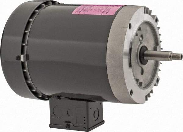 US Motors - 1/2 hp, TEFC Enclosure, No Thermal Protection, 3,500 RPM, 208-230/460 Volt, 60 Hz, Three Phase Standard Efficient Motor - Size 56J Frame, Rigid Mount, 1 Speed, Ball Bearings, 2-1.8/0.9 Full Load Amps, F Class Insulation, Reversible - Americas Industrial Supply