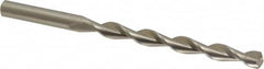 Interstate - 1/4" 135° High Speed Steel Jobber Drill - Bright Finish, Right Hand Cut, Parabolic Flute, Straight Shank, 4" OAL, Split Point - Americas Industrial Supply