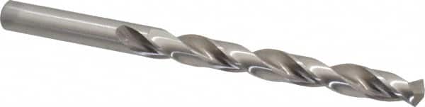 Interstate - 11/32" 135° High Speed Steel Jobber Drill - Bright Finish, Right Hand Cut, Parabolic Flute, Straight Shank, 4-3/4" OAL, Split Point - Americas Industrial Supply