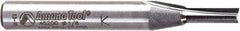 Amana Tool - 1/8" Diam, 1/4" Shank Diam, 7/16" Length of Cut, 2 Flute Straight Plunge Router Bit - 2" Overall Length, Solid Carbide - Americas Industrial Supply