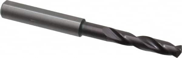 Guhring - 0.2402" 140° Spiral Flute Solid Carbide Screw Machine Drill Bit - FIREX Finish, Right Hand Cut, 34mm Flute Length, 79mm OAL, SU Point, Straight Shank - Americas Industrial Supply