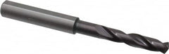 Guhring - 0.2402" 140° Spiral Flute Solid Carbide Screw Machine Drill Bit - FIREX Finish, Right Hand Cut, 34mm Flute Length, 79mm OAL, SU Point, Straight Shank - Americas Industrial Supply