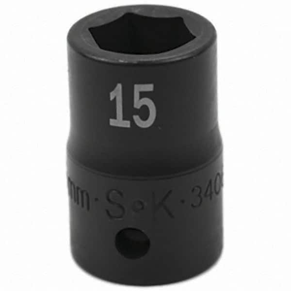SK - Impact Socket - 1/2"DR 15MM IMPACT SOCKET - Americas Industrial Supply
