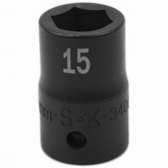 SK - Impact Socket - 1/2"DR 15MM IMPACT SOCKET - Americas Industrial Supply