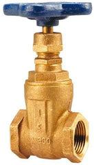 NIBCO - 3/4" Pipe, Class 125, Threaded Bronze Solid Wedge Stem Gate Valve with Hose Cap & Chain - 200 WOG, 125 WSP, Screw-In Bonnet - Americas Industrial Supply