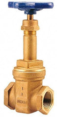 NIBCO - 3" Pipe, Class 125, Threaded Bronze Solid Wedge Rising Stem Gate Valve - 200 WOG, 125 WSP, Union Bonnet - Americas Industrial Supply