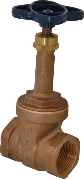 NIBCO - Class 125, Threaded Bronze Solid Wedge Rising Stem Gate Valve - 200 WOG, 125 WSP, Union Bonnet - Americas Industrial Supply