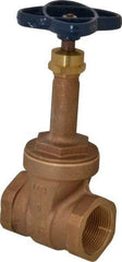 NIBCO - Class 125, Threaded Bronze Solid Wedge Rising Stem Gate Valve - 200 WOG, 125 WSP, Union Bonnet - Americas Industrial Supply